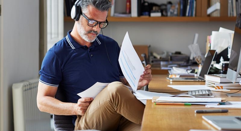 Man working at desk